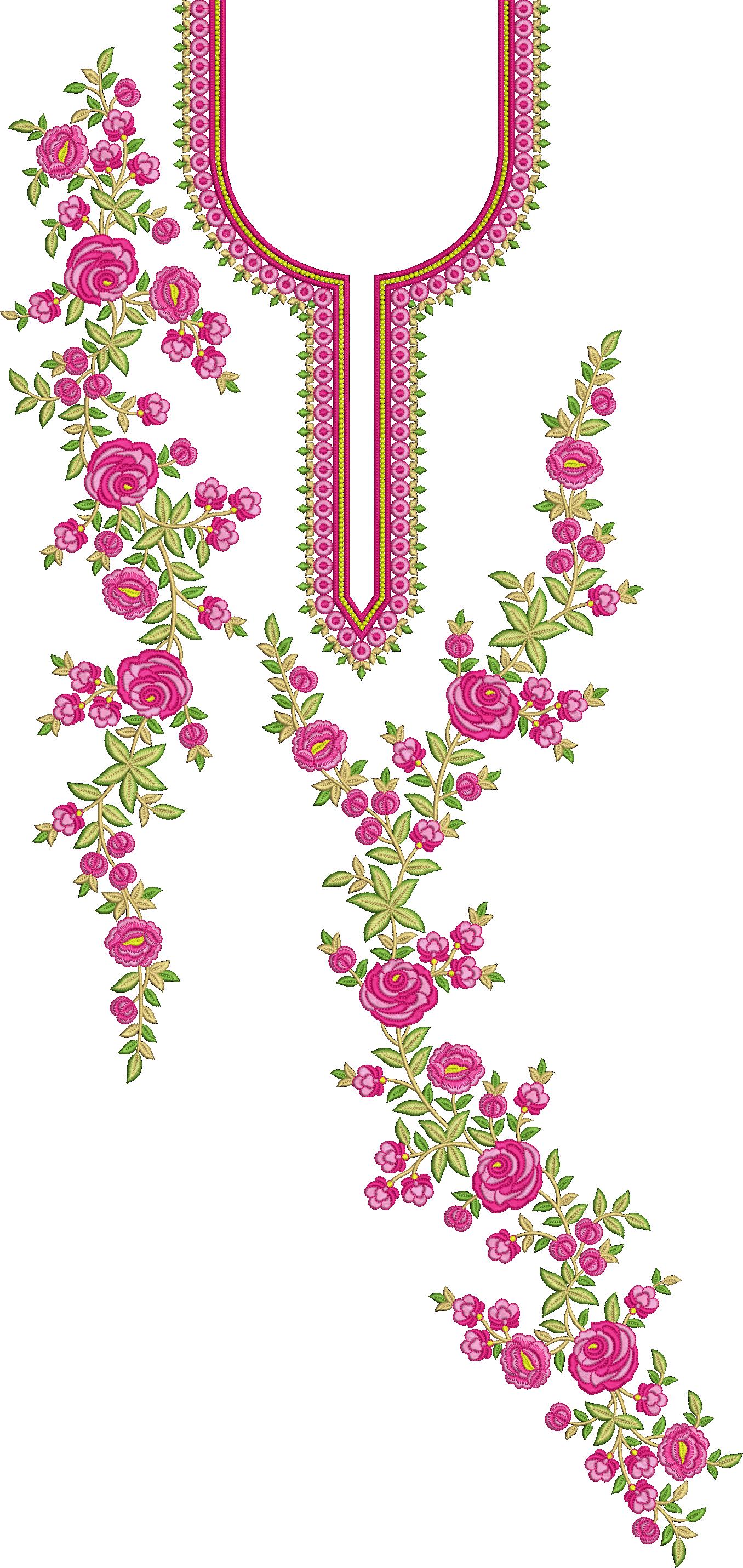 Full Part Woman Dress Embroidery Design, Free Suit Design (61)